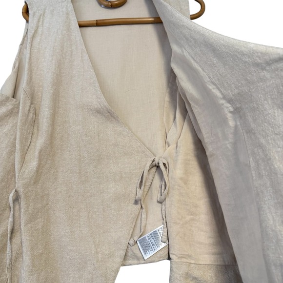 Old Navy | Linen Blend Side Tie Wrap Vest Size XXL - Picture 6 of 13